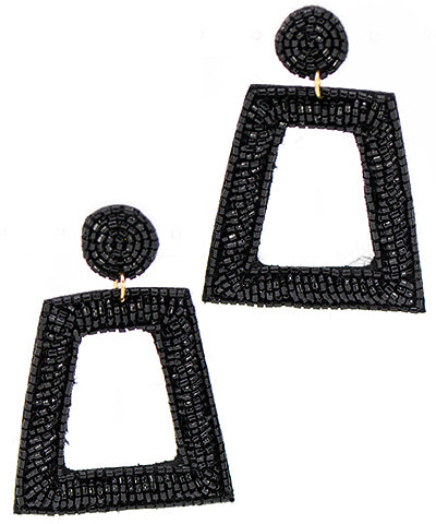 Black Trapezoid Earring