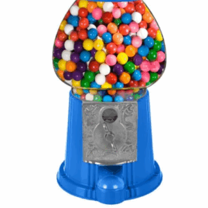 15' old fashioned countertop glass gumball machine and bank