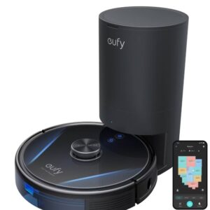 eufy RoboVac LR30 Hybrid+ Laser Navigation with 3000 PA Suction Power and Auto Empty: Smart Mapping, HEPA Filter,