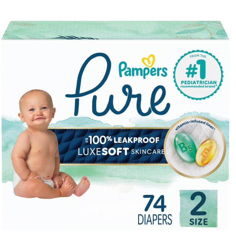 Pampers Pure Protection Diapers Super Pack - Size 2 - 74ct