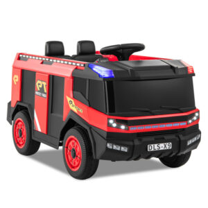 12V Kids Ride on Fire Truck 2-Seater with Remote Control and Water Gun