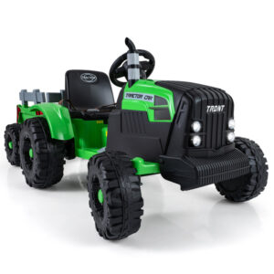 24V Ride On Tractor for Kids Electric Vehicle with Detachable Trailer and Remote Control