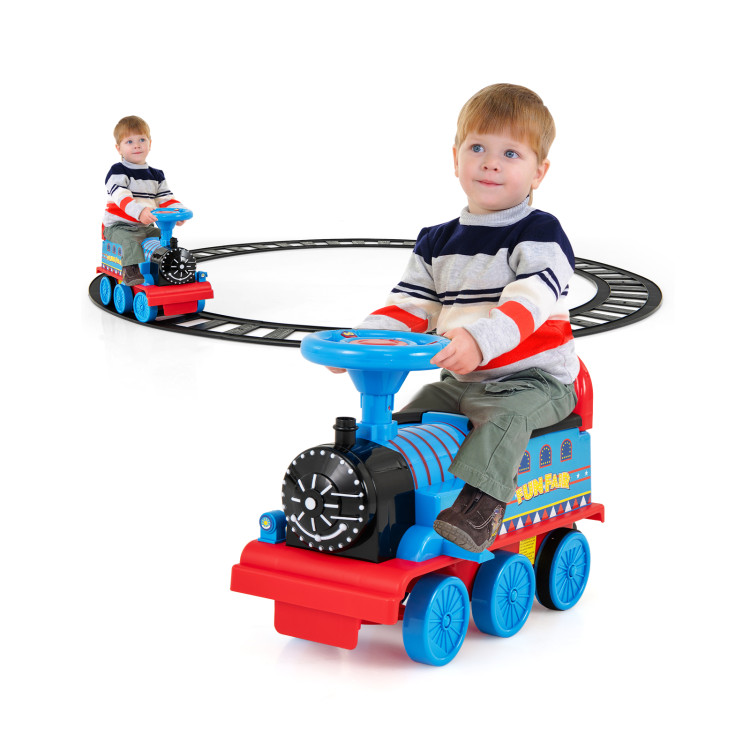 6V Electric Kids Ride On Car Toy Train with 16 Pieces Tracks retail $110