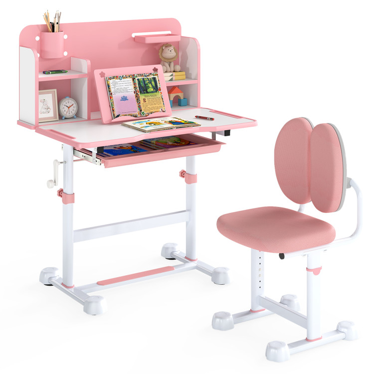 Kid’s Study Desk and with Tilt Desktop and Pen Holder