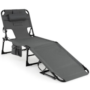 Tanning Chair with Face Arm Holes Folding Chair
