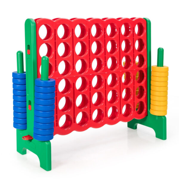 Jumbo 4-to-Score Giant Game Set with 42 Jumbo Rings and Quick-Release ...