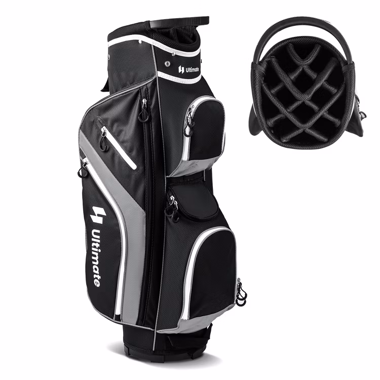 lightweight golf cart bag with 14 way top dividers