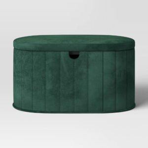 32" Folding Double Storage Bench Green - Room Essentials retail $50