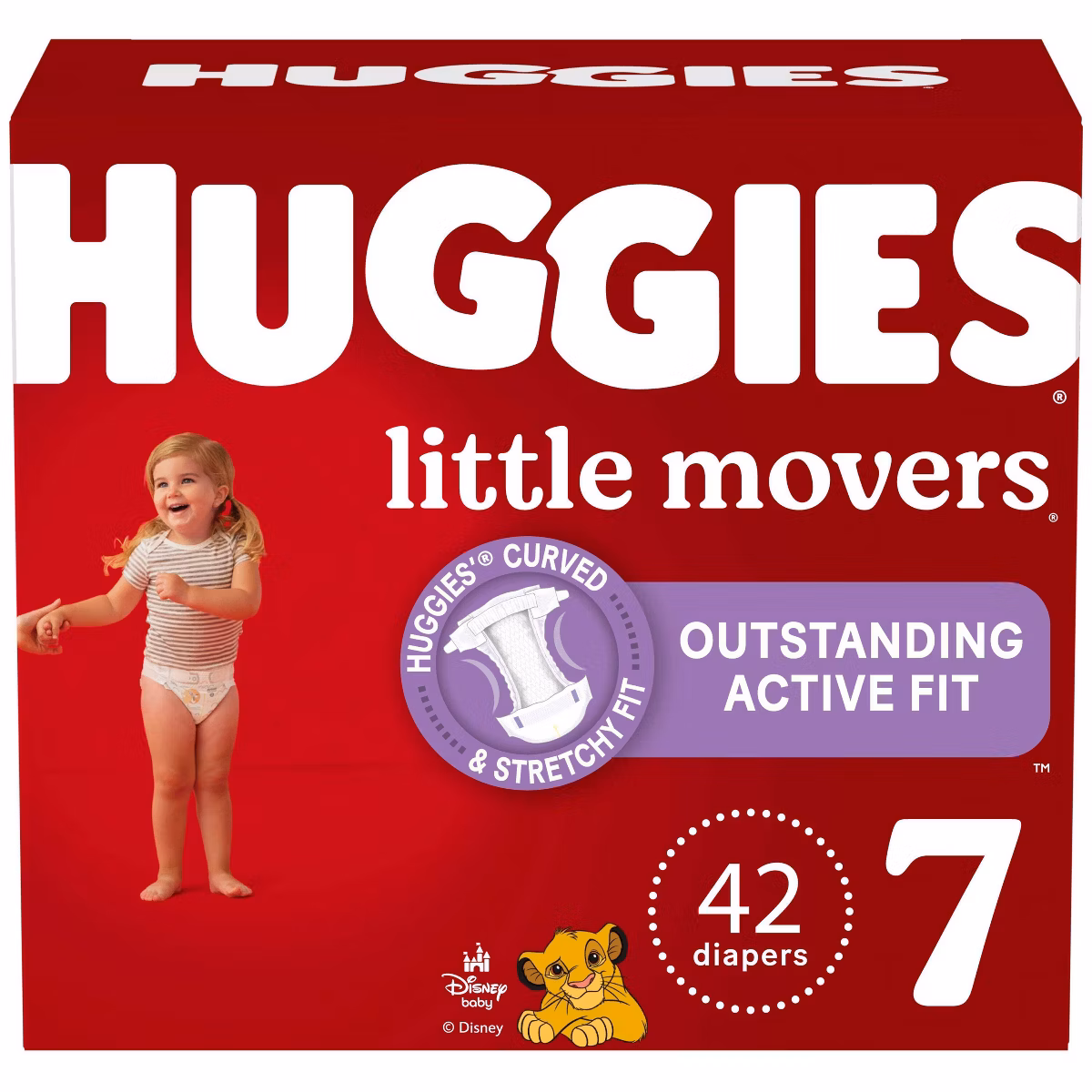 Huggies Little Movers Diapers - Size 7 - 42ct