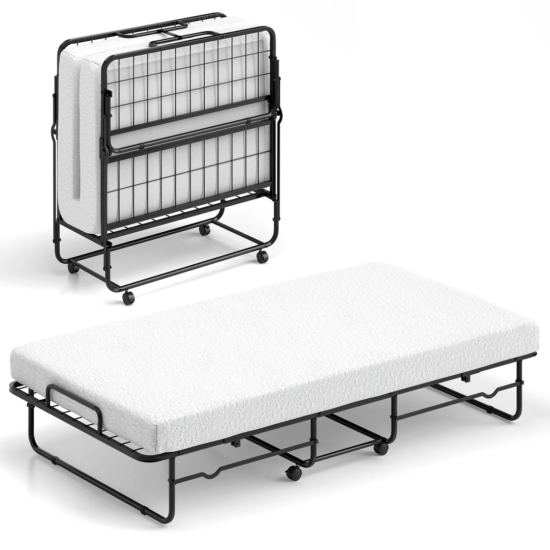 Giantex Twin Folding Bed Frame with Mattress
