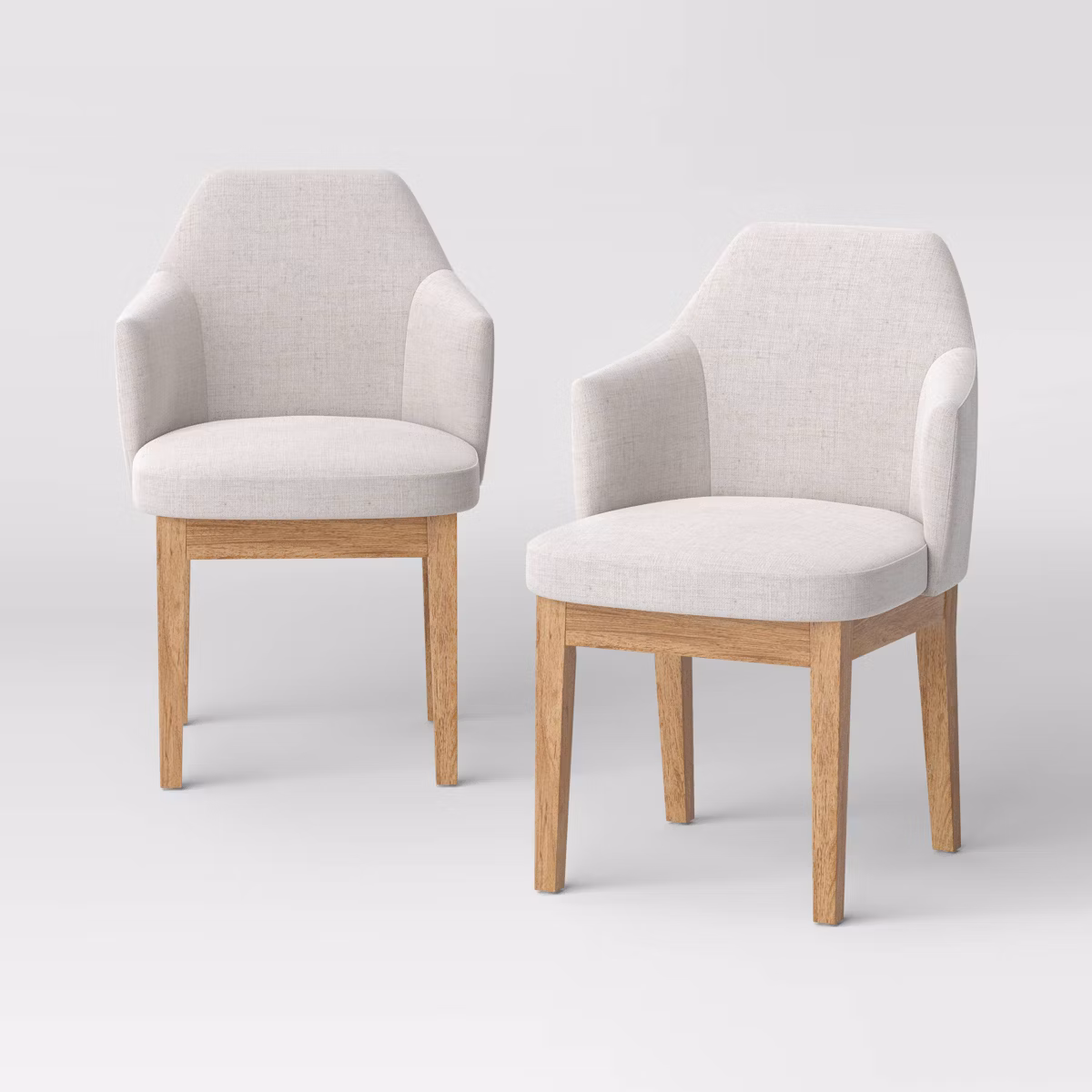 2pk Kinston Curved Back Upholstered Dining Chair Linen – Threshold™ bid is for 6 chairs retail $462