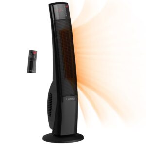 Lasko Ultra Ceramic Tower Heater: Indoor Space Heater with Remote, Adjustable Thermostat, 1500W, Black, ETL Listed