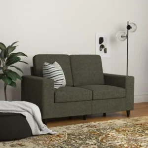 DHP Cooper Loveseat 2 Seater Sofa, Gray Linen retail $218