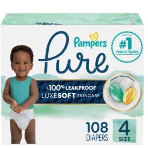 Pampers Pure Protection Diapers Pack - Size 4 - 108ct