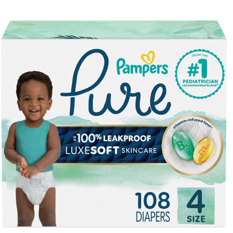 Pampers Pure Protection Diapers Pack - Size 4 - 108ct