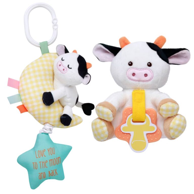 Magic Years Cow Jiggler Rattle & Paci Toy Set - 2pc