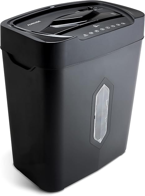 Aurora 12 Sheet Crosscut Paper and Credit Card Shredder with 5.2 gal Wastebasket retail $89