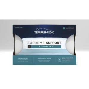 Tempur-Pedic Supreme Support Queen Memory Foam Cooling Bed Pillow - Removable Cover