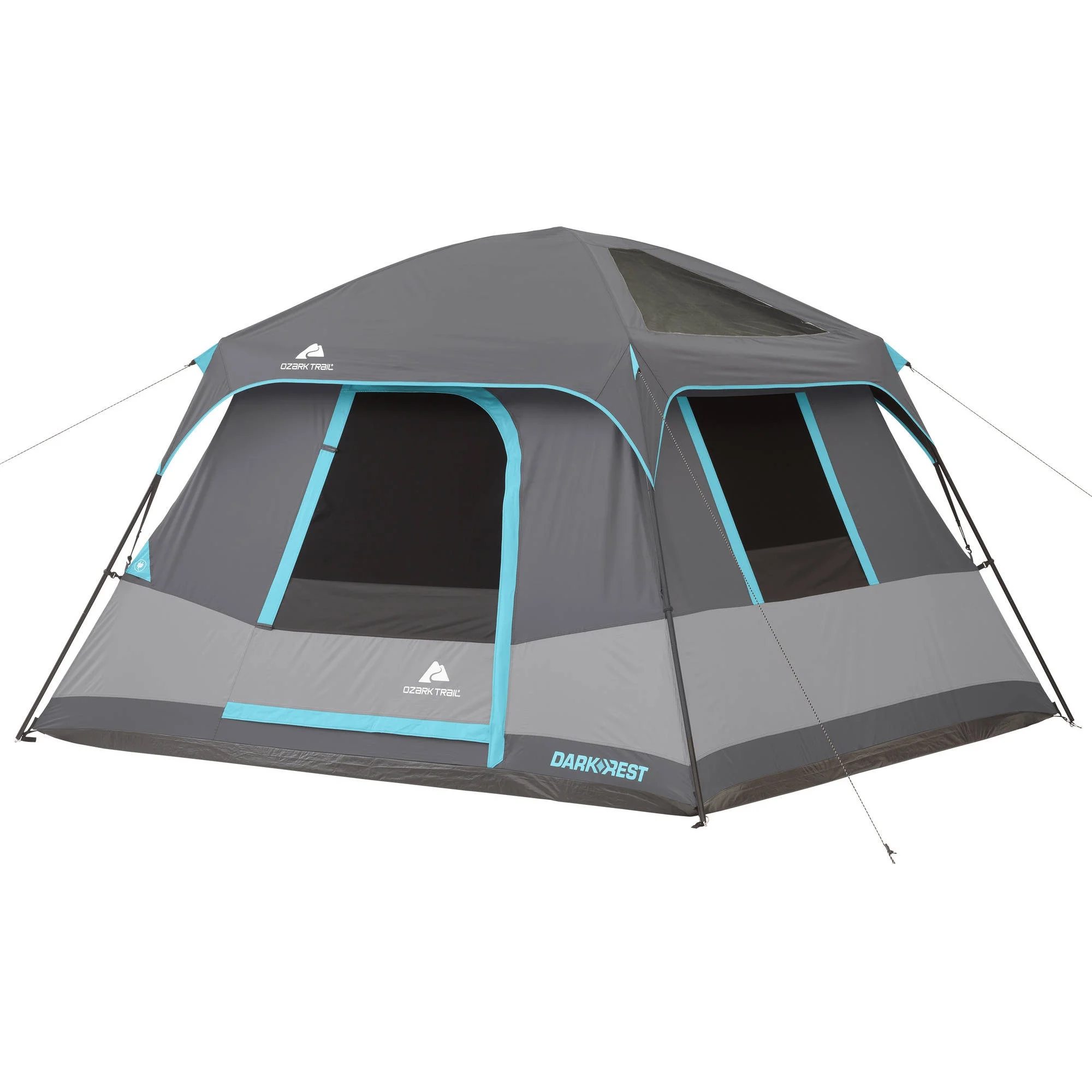 Ozark Trail 10′ x 9′ 6-Person Dark Rest Cabin Tent w/Skylight Ceiling Panels, 15.4 lbs