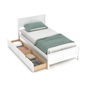 twin size bed with drawers