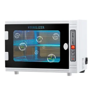 VEVOR Nail Tool Cleaning Machine, 12L Large Capacity, Multi-Functional Tool Cabinet Cleaner Box with Timer Setting, Tempered Glass Door, 185nm Wavelength, for Labs, Home, Nail Salons, Beauty Salons