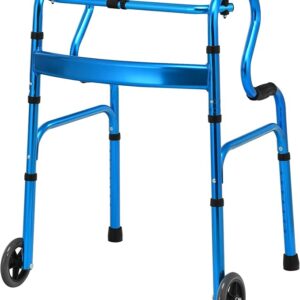 oplus 3-in-1 Stand-Assist Folding Walker with 5" Wheels, Heavy Duty Walking Mobility Aid Supports up to 440lbs, Can be Used as Toilet Safety Rail