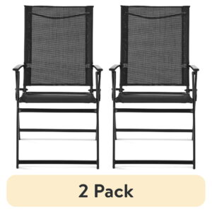 Mainstays Greyson Steel Outdoor Patio Armchair - Set of 2, Navy