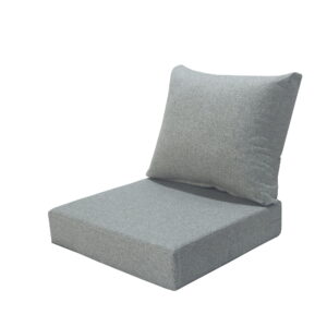 Better Homes & Gardens 24"x 24" Premium Gray Outdoor 2 Piece Deep-Seat Cushion 2 packs