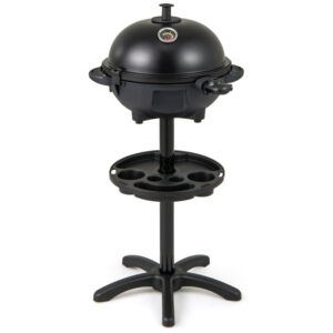 Electric BBQ Grill 1200W Indoor Outdoor Grill with 2-Zone Non-Stick Grilling Plate