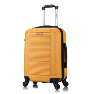 InUSA Pilot 20" Hardside Lightweight Luggage with Spinner Wheels, Handle, and Trolley, Mustard