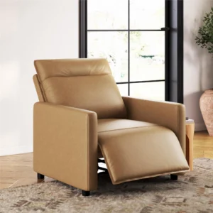 Mainstays Williamson Power Recliner in Camel Faux Leather