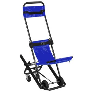 Blue Manual Lift Stair Chair, Folding Chair,Portable Folding Stair Chair for Daily Transfer, can be Operated by one