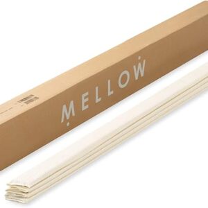 Mellow Fabric Covered Wood Slats, Bunkie Board Mattress Support, Box Spring or Bed Slat Replacement, Twin, Beige