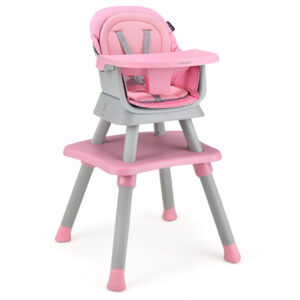 8-in-1 Convertible Baby High Chair with Adjustable Removable Tray
