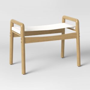 Northlake Dowel Frame Sling Ottoman Cream - Threshold™