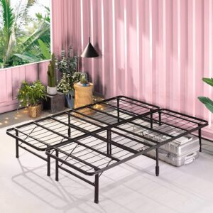 ZINUS SmartBase Tool-Free Assembly Mattress Foundation / 14 Inch Metal Platform Bed Frame/No Box Spring Needed/Sturdy Steel Frame/Underbed Storage, Full,Black