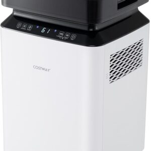 COSTWAY 120 Pints Dehumidifier with Pump, Easy Humidity Control, Multiple Drainage Options, 24H Timer & 2.2 Gal Water Tank, Dehumidifier for Basement, Home