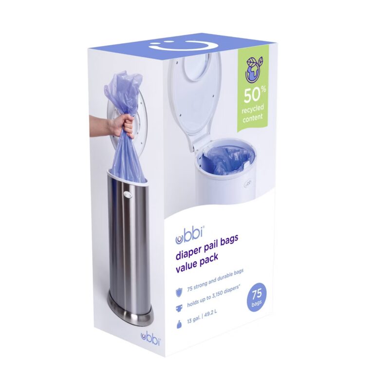 Ubbi 3pk Plastic Diaper Pail Bags - White - 75ct
