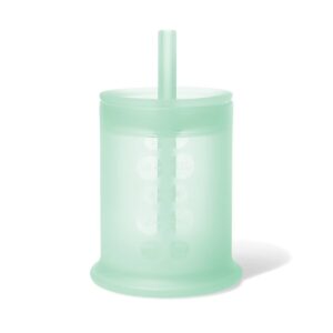 Olababy Training Cup with Straw + Lid - Mint - 5oz: BPA-Free, Silicone, 3 Pieces, Service For 1