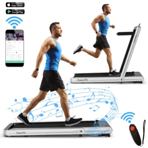 Costway 4.75HP 2 In 1 Folding Treadmill W/Remote APP Control Silver