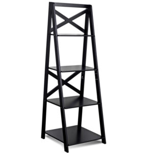 4-Tier Leaning Free Standing Ladder Shelf Bookcase Display Shelf