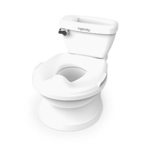 Summer by Ingenuity My Size Pro Potty Toddler Chair - White: Storage, Built-In Handle, Removable Adapter, Splash Guard