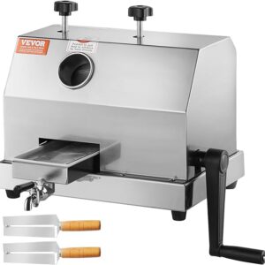 VEVOR Commercial Sugar Cane Juicer, 110LBS/H High Output Sugarcane Juicer Machine with 3 Stainless Steel Rollers, 2.4" Large Inlet, Manual Sugarcane Juice Extractor Squeezer for Home/Commercial Use