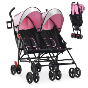 Foldable Twin Baby Double Stroller Ultralight Umbrella Kids Stroller