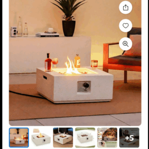costway 28 terrazo fire pit table 40,000 btu square propane gas fire pit with pvc cover