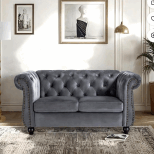 61 inch gray loveseat