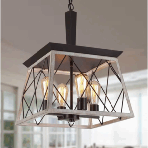 oak white vintage chandelier
