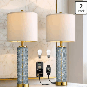 27.75 " 2 pack led lamps with usb charging