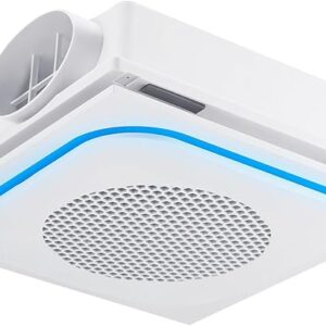 GROWNEER Bathroom Exhaust Fan with Light, 150 CFM 1.0 Sone Exhaust Fan with Light Combo, 40W Bathroom Fan with LED Night Light, White