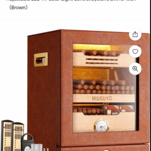 cigar humidor cabinet with led light